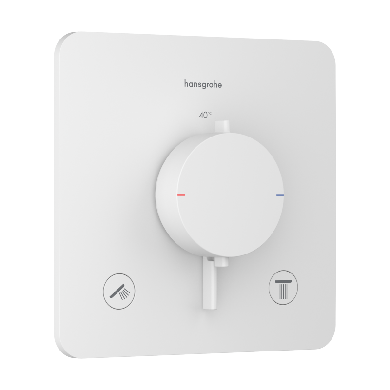 Bateria termostatyczna do 2 odbiorników, podtynkowa Biały Matowy Ecostat Comfort Q HANSGROHE 33713700