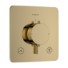 Bateria termostatyczna do 2 odbiorników, podtynkowa Złoty Optyczny Polerowany Ecostat Comfort Q HANSGROHE 33713990