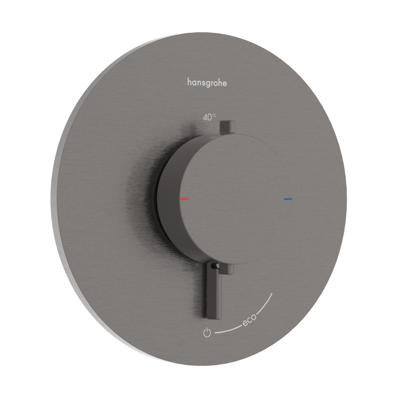 Bateria termostatyczna do 1 odbiornika, podtynkowa Czarny Chrom Szczotkowany Ecostat Comfort S HANSGROHE 33714340