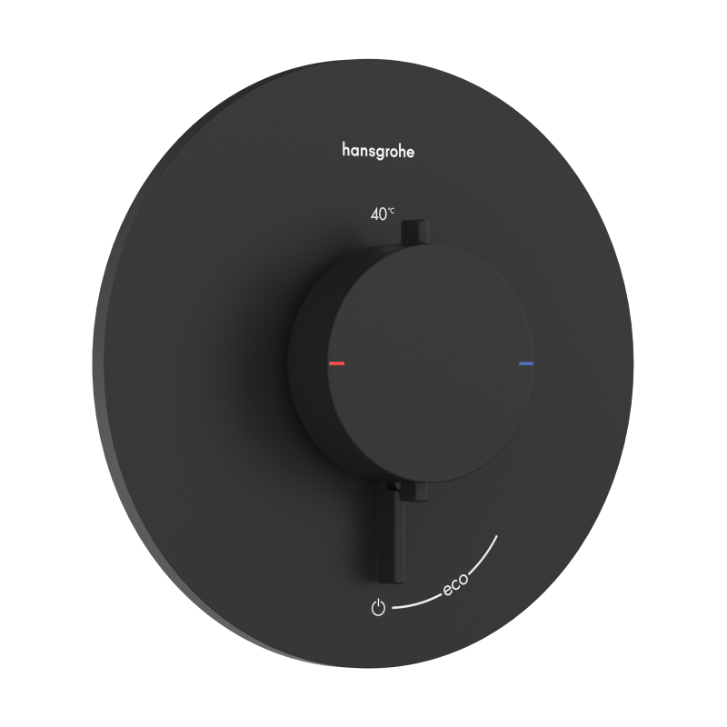 Bateria termostatyczna do 1 odbiornika, podtynkowa Czarny Matowy Ecostat Comfort S HANSGROHE 33714670