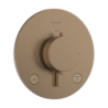 Bateria termostatyczna do 2 odbiorników, podtynkowa Brąz Szczotkowany Ecostat Comfort S HANSGROHE 33715140