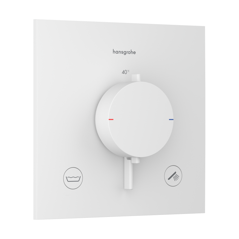 Bateria termostatyczna do 2 odbiorników, podtynkowa Biały Matowy Ecostat Comfort E HANSGROHE 33716700