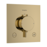 Bateria termostatyczna do 2 odbiorników, podtynkowa Złoty Optyczny Polerowany Ecostat Comfort E HANSGROHE 33716990