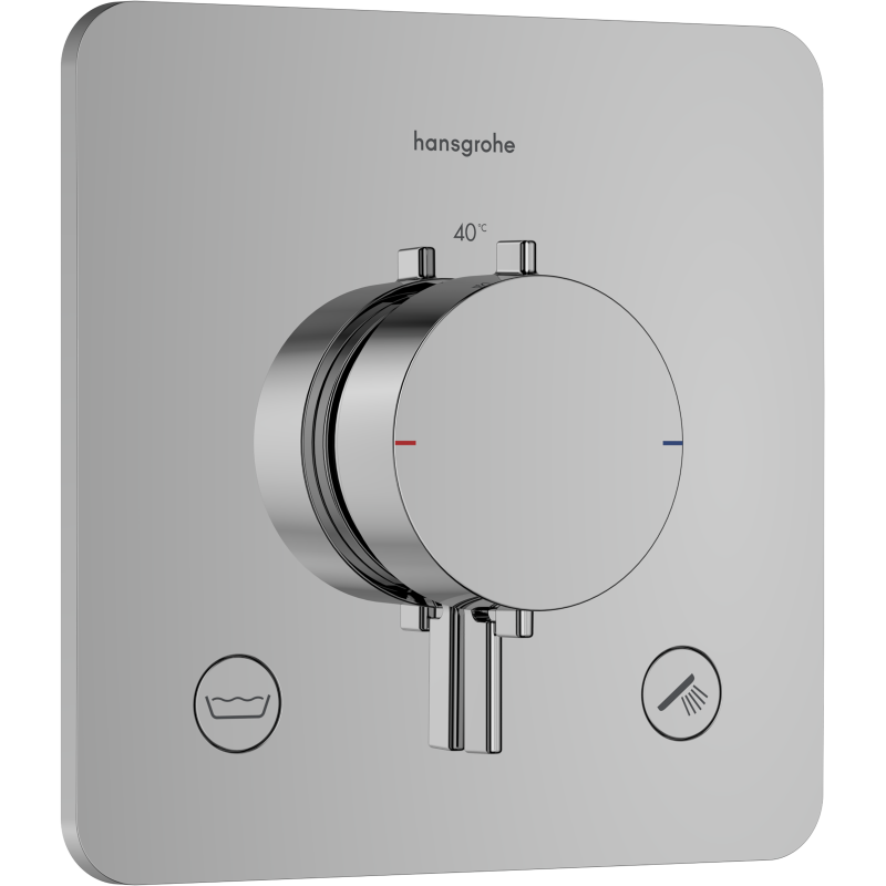 Bateria termostatyczna do 2 odbiorników, podtynkowa Chrom Ecostat Comfort Q HANSGROHE 33717000