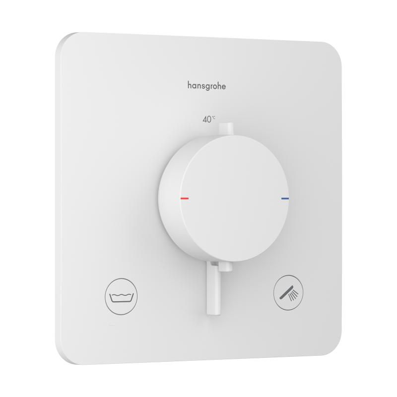 Bateria termostatyczna do 2 odbiorników, podtynkowa Biały Matowy Ecostat Comfort Q HANSGROHE 33717700