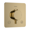 Bateria termostatyczna do 2 odbiorników, podtynkowa Złoty Optyczny Polerowany Ecostat Comfort Q HANSGROHE 33717990