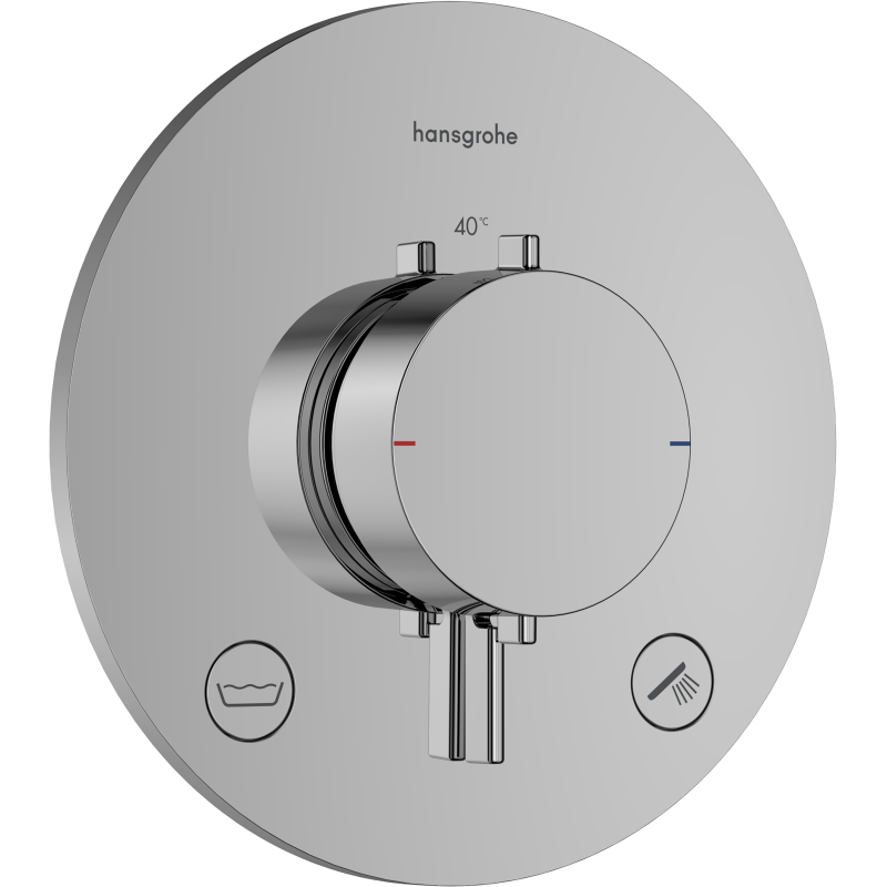 Bateria termostatyczna do 2 odbiorników, podtynkowa Chrom Ecostat Comfort S HANSGROHE 33718000