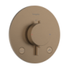 Bateria termostatyczna do 2 odbiorników, podtynkowa Brąz Szczotkowany Ecostat Comfort S HANSGROHE 33718140