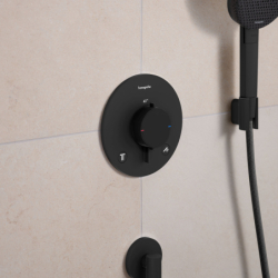 Bateria termostatyczna do 2 odbiorników, podtynkowa Czarny Matowy Ecostat Comfort S HANSGROHE 33718670