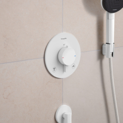 Bateria termostatyczna do 2 odbiorników, podtynkowa Biały Matowy Ecostat Comfort S HANSGROHE 33718700