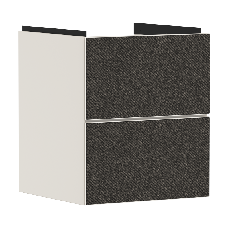 Szafka pod małą umywalkę wiszącą z 2 szufladami 480/475, Piaskowy Beż Matowy Xevolos E HANSGROHE 54173660