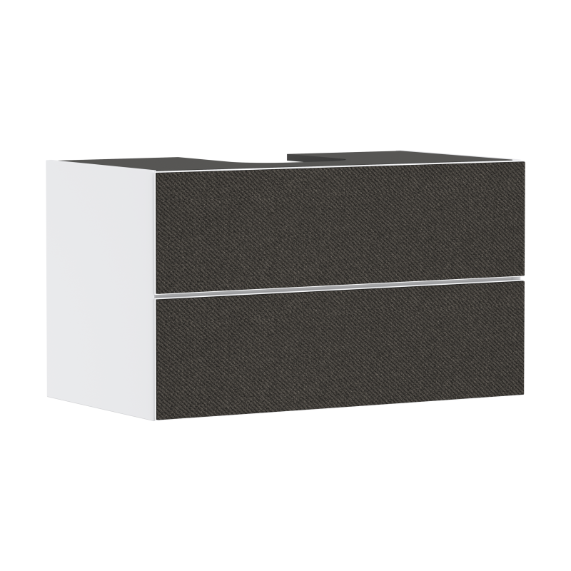 Szafka pod szlifowaną umywalkę wpuszczaną w blat/nablatową z 2 szufladami 980/550, Biały Matowy Xevolos E HANSGROHE 54190660