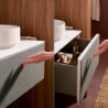 Szafka pod umywalki wpuszczane w blat/nablatowe z 4 szufladami 1370/550, Piaskowy Beż Matowy Xevolos E HANSGROHE 54197660