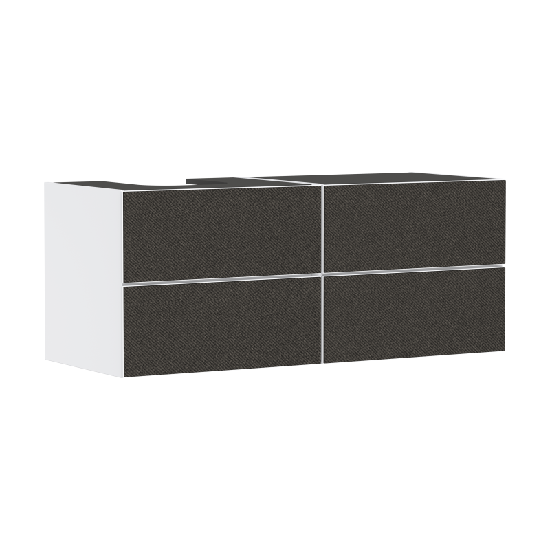 Szafka pod umywalkę wpuszczaną/nablatową po lewej stronie z 4 szufladami 1370/550, Biały Matowy Xevolos E HANSGROHE 54236660