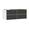 Szafka pod umywalkę wpuszczaną/nablatową po lewej stronie z 4 szufladami 1370/550, Biały Matowy Xevolos E HANSGROHE 54236660
