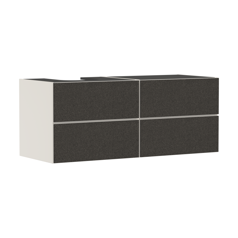 Szafka pod umyw wpuszczaną/nablatową po lewej stronie z 4 szufladami 1370/550, Piaskowy Beż Matowy Xevolos E HANSGROHE 54237660