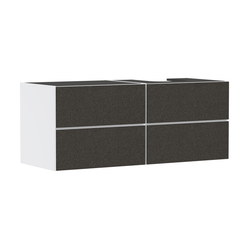 Szafka pod umywalkę wpuszczaną/nablatową po prawej stronie z 4 szufladami 1370/550, Biały Matowy Xevolos E HANSGROHE 54239660