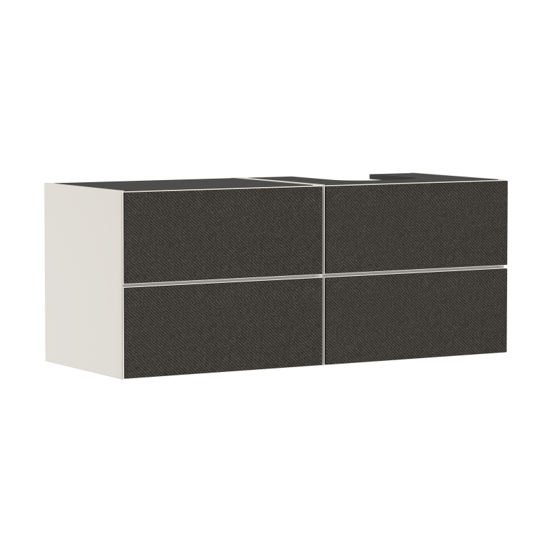 Szafka pod umyw wpuszczaną/nablatową po prawej stronie z 4 szufladami 1370/550, Piaskowy Beż Matowy Xevolos E HANSGROHE 54240660