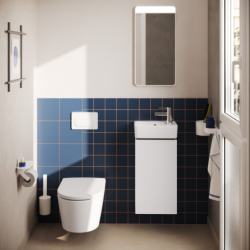 Szafka pod małą umywalkę wiszącą z drzwiami prawymi 340/240 Biały Matowy Xilesa E HANSGROHE 54244700