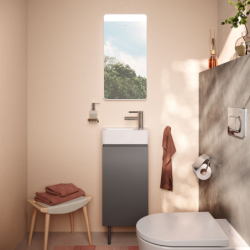 Szafka pod małą umywalkę wiszącą z drzwiami prawymi 340/240 Szary Łupek Matowy Xilesa E HANSGROHE 54244760
