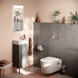 Szafka pod małą umywalkę wiszącą z drzwiami prawymi 340/240 Szary Łupek Matowy Xilesa E HANSGROHE 54244760