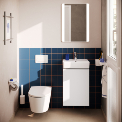 Szafka pod małą umywalkę wiszącą z drzwiami prawymi 430/330 Biały Matowy Xilesa E HANSGROHE 54246700