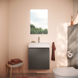 Szafka pod małą umywalkę wiszącą z 1 szufladą 480/470 Szary Łupek Matowy Xilesa E HANSGROHE 54249760