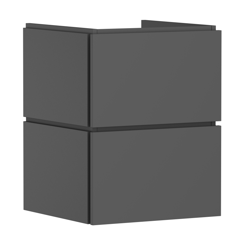 Szafka pod małą umywalkę wiszącą z 2 szufladami 480/470 Szary Łupek Matowy Xilesa E HANSGROHE 54250760