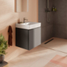 Szafka pod umywalkę wiszącą z 1 szufladą 530/470 Szary Łupek Matowy Xilesa E HANSGROHE 54251760