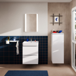 Szafka pod umywalkę wiszącą z 2 szufladami 530/470 Biały Matowy Xilesa E HANSGROHE 54252700