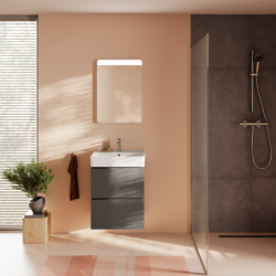 Szafka pod umywalkę wiszącą z 2 szufladami 530/470 Szary Łupek Matowy Xilesa E HANSGROHE 54252760