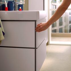 Szafka pod umywalkę wiszącą z 2 szufladami 580/470 Biały Matowy Xilesa E HANSGROHE 54254700