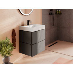 Szafka pod umywalkę wiszącą z 2 szufladami 580/470 Szary Łupek Matowy Xilesa E HANSGROHE 54254760