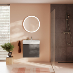 Szafka pod umywalkę wiszącą z 1 szufladą 630/470 Szary Łupek Matowy Xilesa E HANSGROHE 54255760