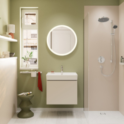 Szafka pod umywalkę wiszącą z 1 szufladą 630/470 Piaskowy Beż Matowy Xilesa E HANSGROHE 54255780