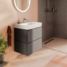 Szafka pod umywalkę wiszącą z 2 szufladami 630/470 Szary Łupek Matowy Xilesa E HANSGROHE 54256760