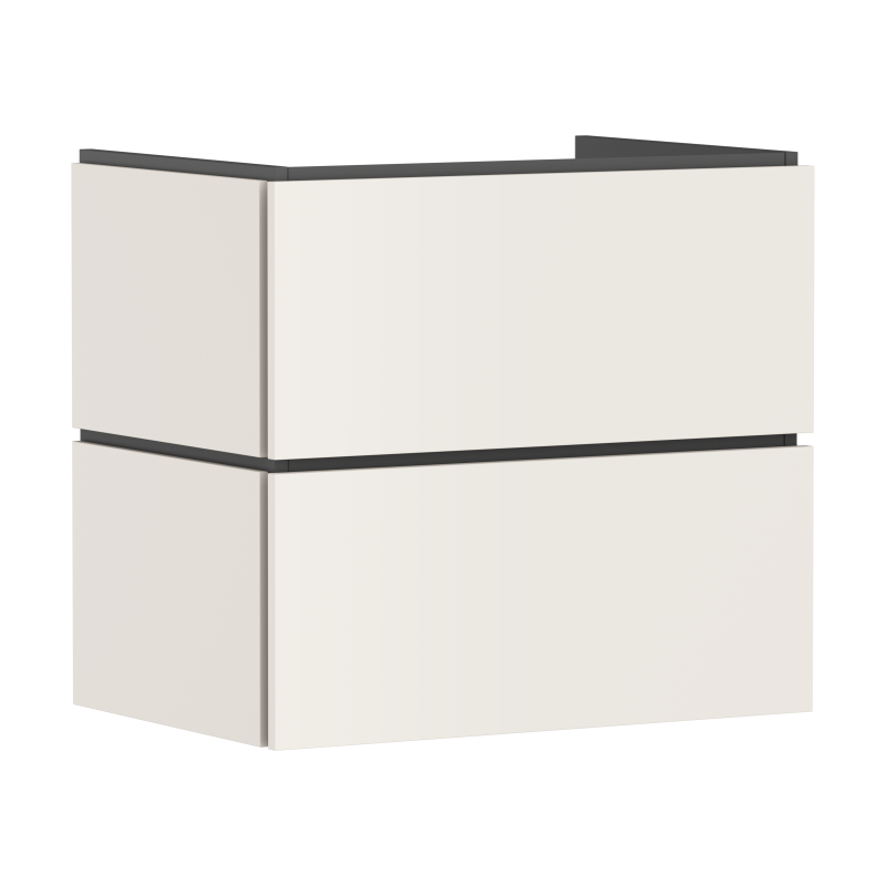 Szafka pod umywalkę wiszącą z 2 szufladami 680/470 Piaskowy Beż Matowy Xilesa E HANSGROHE 54258780