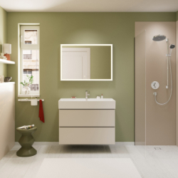 Szafka pod umywalkę wiszącą z 2 szufladami 980/470 Piaskowy Beż Matowy Xilesa E HANSGROHE 54262780