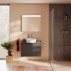 Szafka pod szlifowaną umywalkę wpuszczaną w blat/nablatową z 1 szufladą 780/550 Szary Łupek Matowy Xilesa E HANSGROHE 54265760