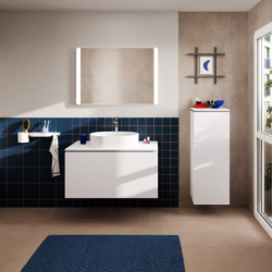 Szafka pod szlifowaną umywalkę wpuszczaną w blat/nablatową z 1 szufladą 980/550 Biały Matowy Xilesa E HANSGROHE 54266700