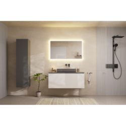 Szafka pod szlifowaną umywalkę wpuszczaną w blat/nablatową z 1 szufladą 1180/550 Szary Łupek Matowy Xilesa E HANSGROHE 54267760