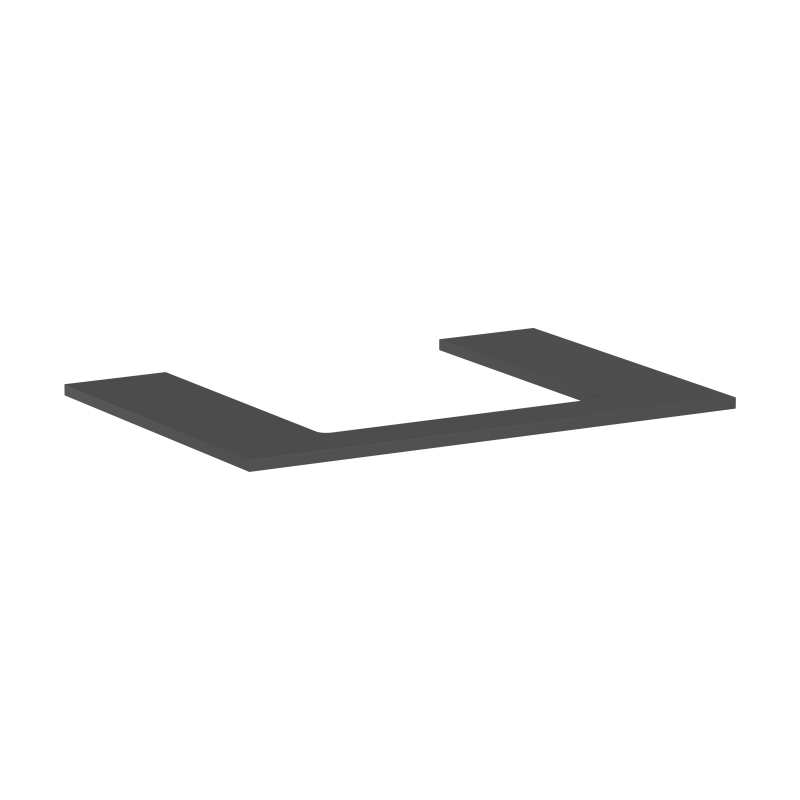 Blat 780/550 z wycięciem na środku pod umywalkę wpuszczaną, szlifowaną Szary Łupek Matowy Xilesa E HANSGROHE 54269760