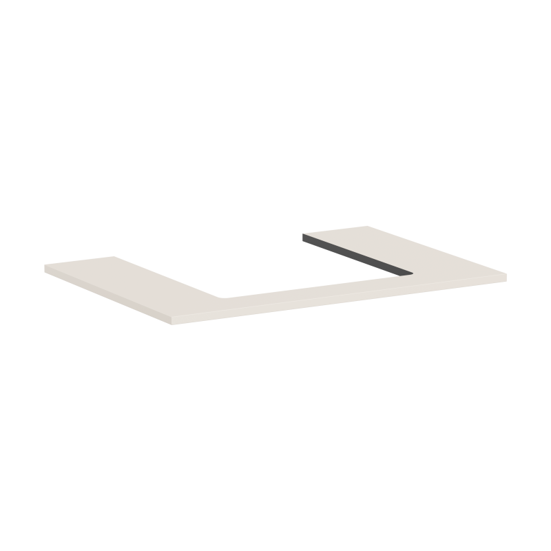 Blat 780/550 z wycięciem na środku pod umywalkę wpuszczaną, szlifowaną Piaskowy Beż Matowy Xilesa E HANSGROHE 54269780