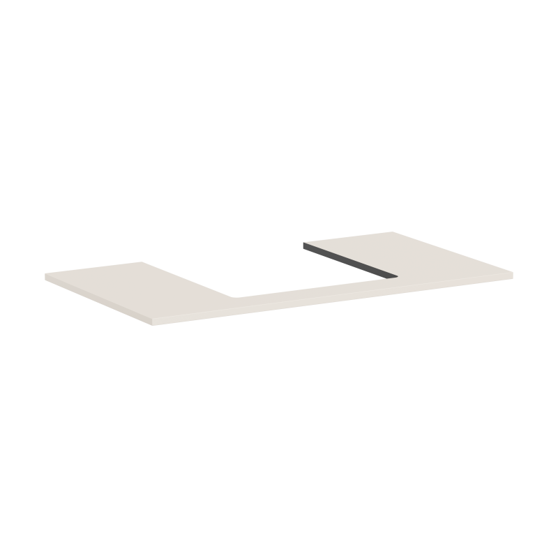 Blat 980/550 z wycięciem na środku pod umywalkę wpuszczaną, szlifowaną Piaskowy Beż Matowy Xilesa E HANSGROHE 54270780