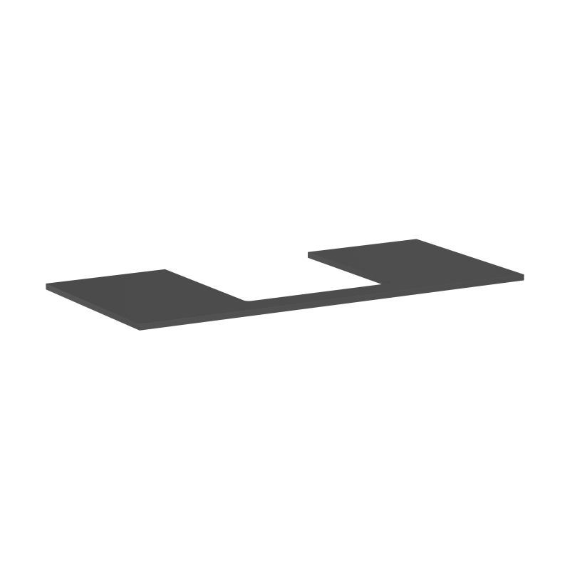 Blat 1180/550 z wycięciem na środku pod umywalkę wpuszczaną, szlifowaną Szary Łupek Matowy Xilesa E HANSGROHE 54271760