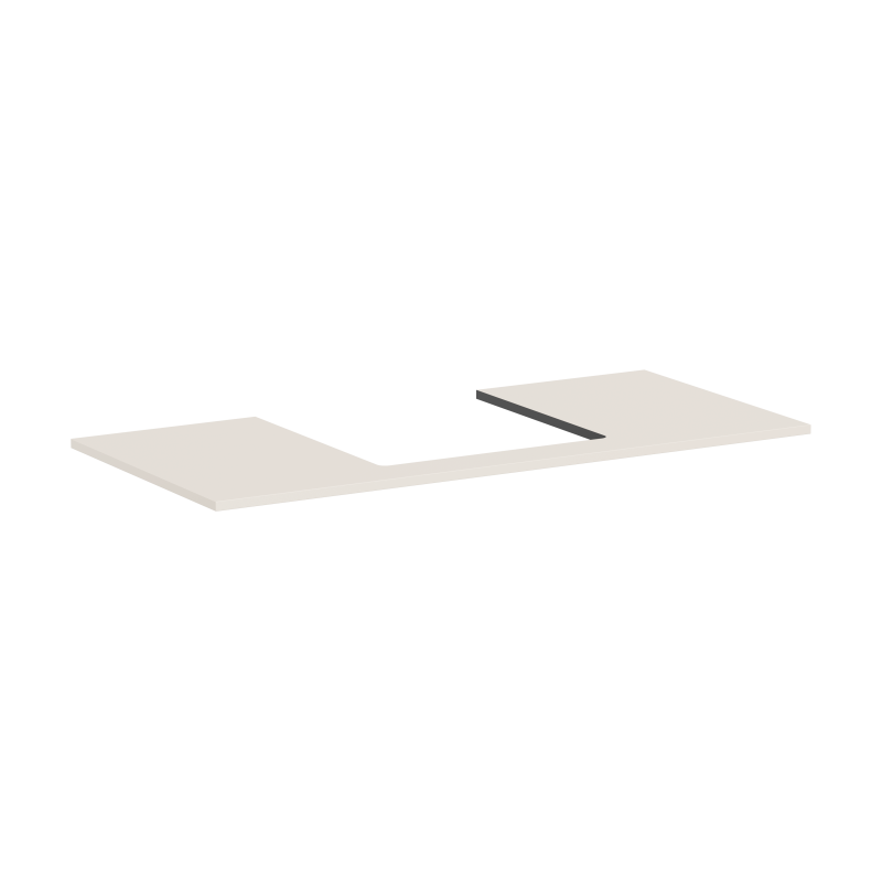 Blat 1180/550 z wycięciem na środku pod umywalkę wpuszczaną, szlifowaną Piaskowy Beż Matowy Xilesa E HANSGROHE 54271780