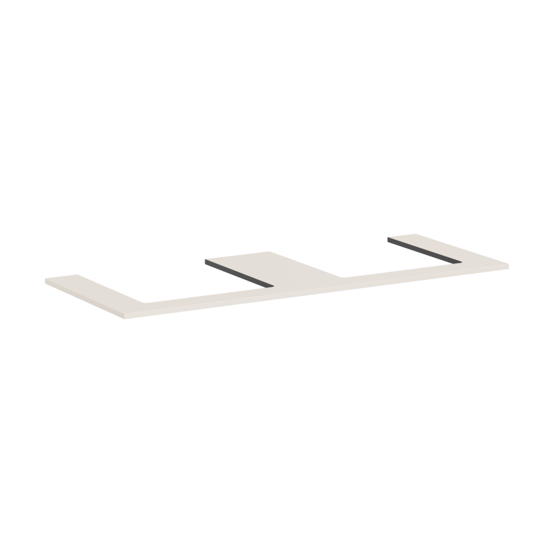 Blat 1375/550 z wycięciami pod 2 umywalki wpuszczane, szlifowaną Piaskowy Beż Matowy Xilesa E HANSGROHE 54274780