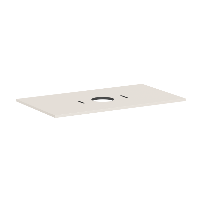Blat 980/550 z wycięciem na środku pod umywalkę nablatową bez otworu na baterię Piaskowy Beż Matowy Xilesa E HANSGROHE 54276780