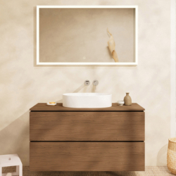 Blat 1180/550 z wycięciem na środku pod umywalkę nablatową bez otworu na baterię null Xilesa E HANSGROHE 54277550