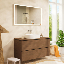 Blat 1180/550 z wycięciem na środku pod umywalkę nablatową bez otworu na baterię null Xilesa E HANSGROHE 54277550